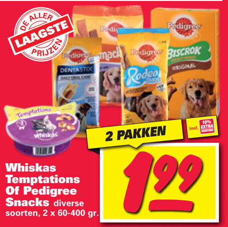 Pedigree Dentastix   hondensnacks, kattensnacks folder aanbieding bij  Nettorama - details