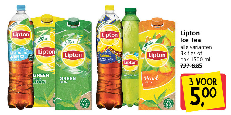 Lipton   ice tea folder aanbieding bij  Jan Linders - details