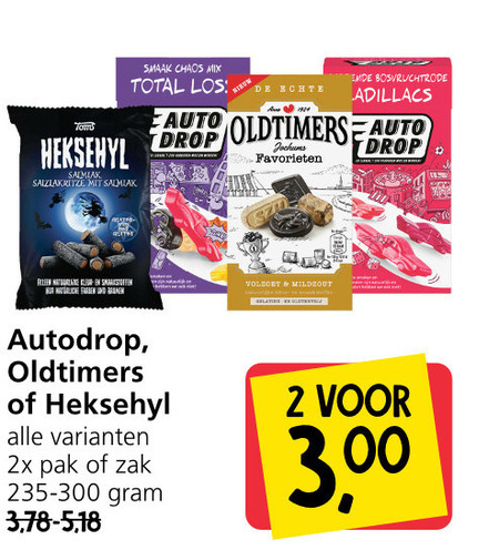 Oldtimers   snoep, drop folder aanbieding bij  Jan Linders - details