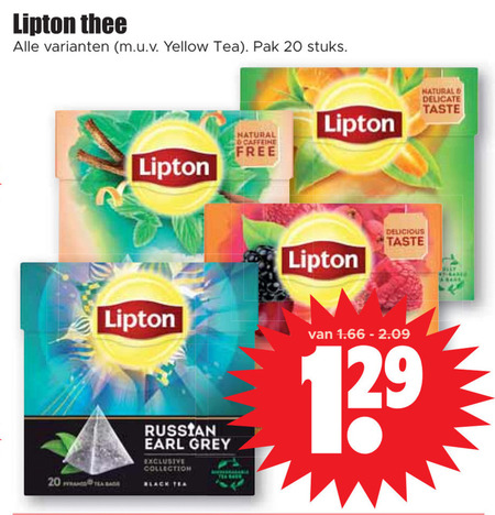 Lipton   thee folder aanbieding bij  Dirk - details