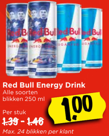 Red Bull   energiedrank folder aanbieding bij  Vomar - details