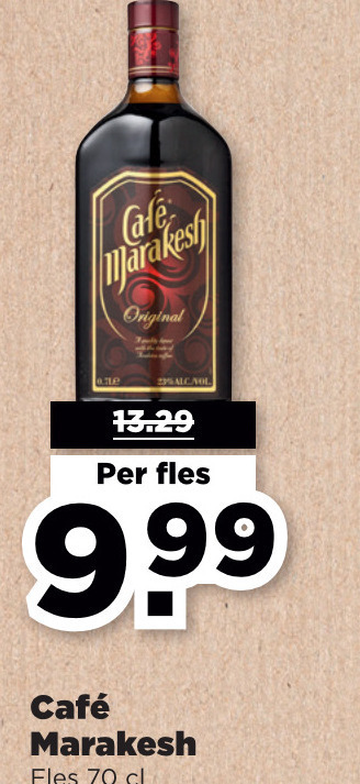 Cafe Marakesh   likeur folder aanbieding bij  Plus - details