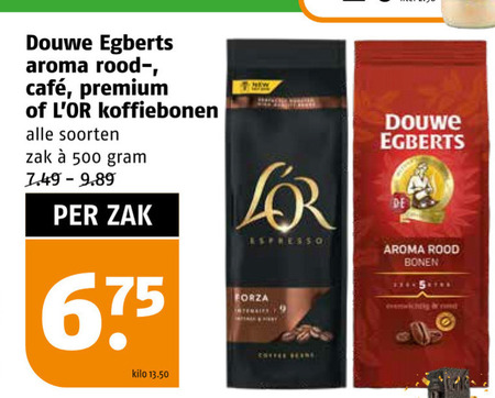 Douwe Egberts   koffiebonen folder aanbieding bij  Poiesz - details