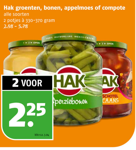 Hak   compote, appelmoes folder aanbieding bij  Poiesz - details