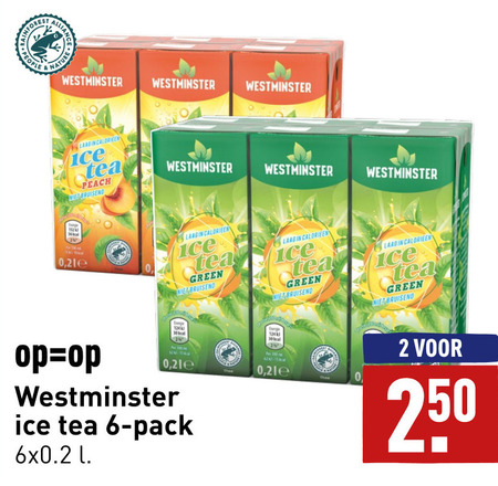 Westminster   ice tea folder aanbieding bij  Aldi - details