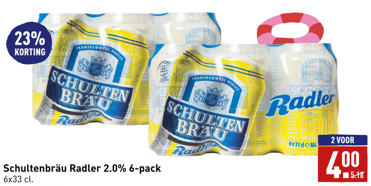 Schultenbrau   radler bier folder aanbieding bij  Aldi - details