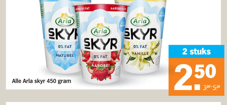 Arla   yoghurt, vruchtenyoghurt folder aanbieding bij  Albert Heijn - details