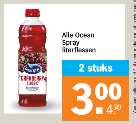 Ocean Spray   fruitdrank folder aanbieding bij  Albert Heijn - details