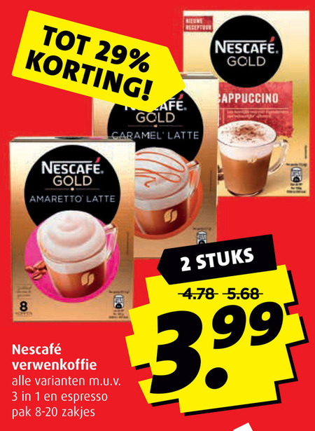 Nescafe   oploskoffie folder aanbieding bij  Boni - details