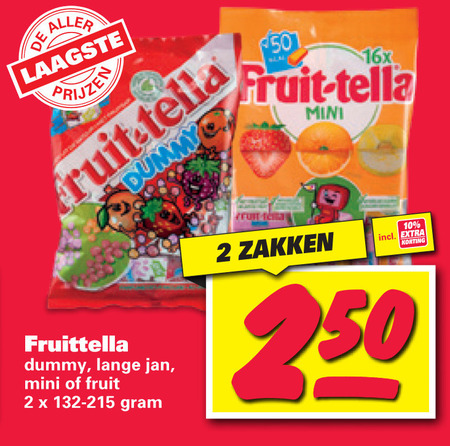 Fruit-Tella   snoep folder aanbieding bij  Nettorama - details