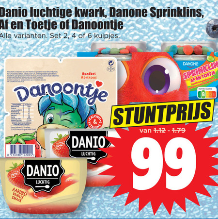 Danone   kindertoetjes, kwark folder aanbieding bij  Dirk - details