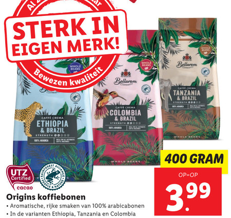 Bellarom   koffiebonen folder aanbieding bij  Lidl - details