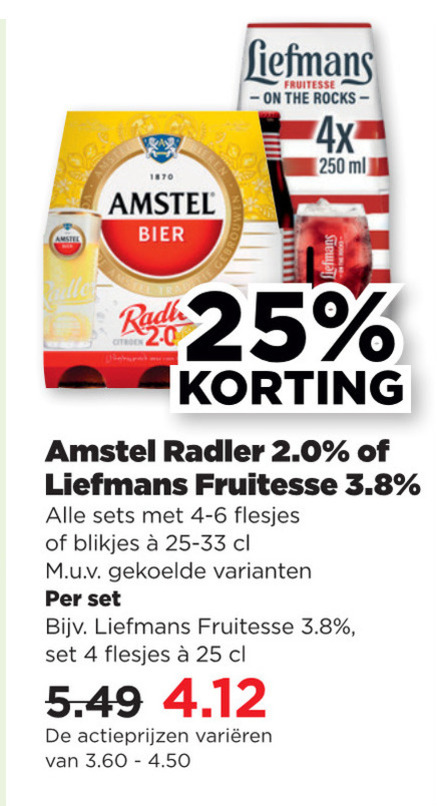 Liefmans   radler bier folder aanbieding bij  Plus - details