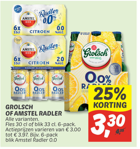 Amstel   radler bier folder aanbieding bij  Dekamarkt - details