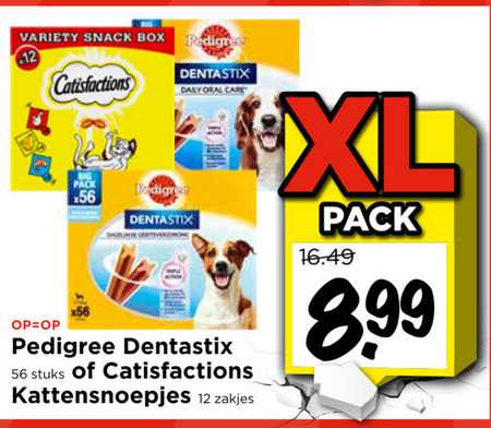 Pedigree Dentastix   kattensnacks, hondensnacks folder aanbieding bij  Vomar - details