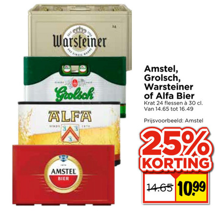 Grolsch   krat bier folder aanbieding bij  Vomar - details