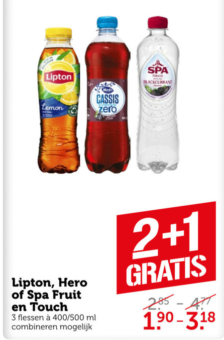 Spa en Fruit   ice tea, fruitdrank folder aanbieding bij  Coop - details