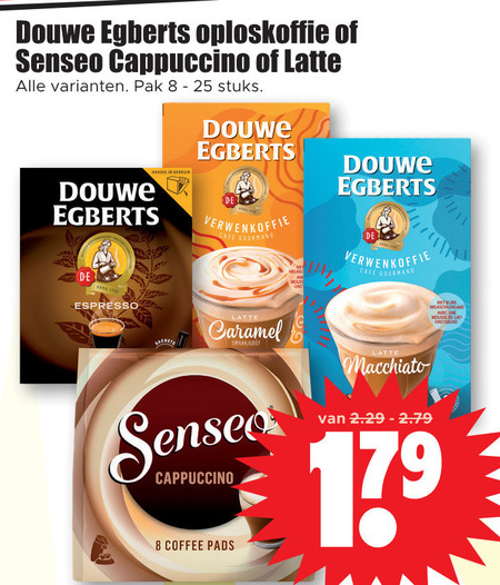 Douwe Egberts Senseo   oploskoffie, koffiepad folder aanbieding bij  Dirk - details