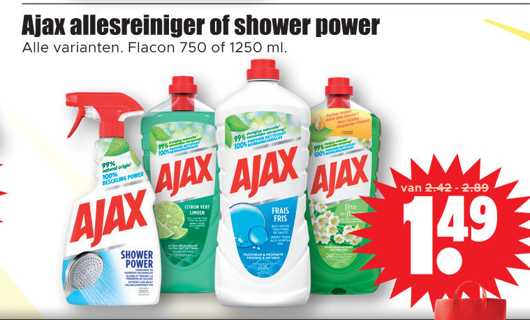 Ajax   allesreiniger folder aanbieding bij  Dirk - details