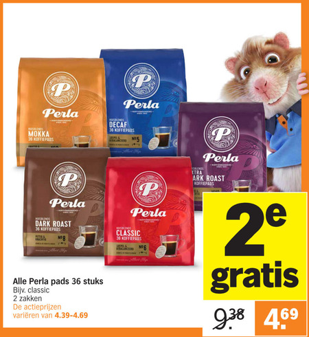 Perla   koffiepad folder aanbieding bij  Albert Heijn - details