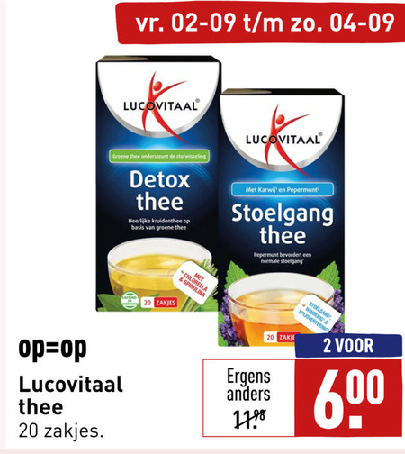 Lucovitaal   thee folder aanbieding bij  Aldi - details