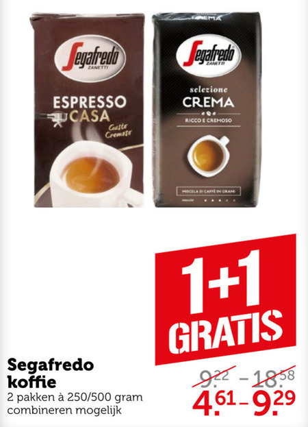 Segafredo   koffie, koffiebonen folder aanbieding bij  Coop - details