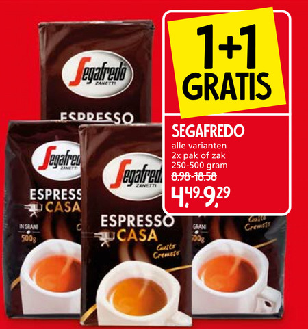 Segafredo   koffiebonen, koffie folder aanbieding bij  Jan Linders - details