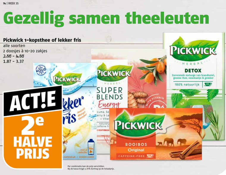 Pickwick   thee folder aanbieding bij  Poiesz - details