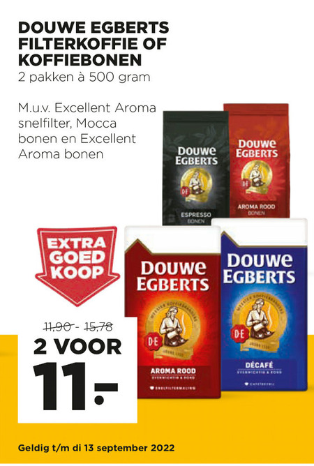 Douwe Egberts   koffiebonen, koffie folder aanbieding bij  Jumbo - details