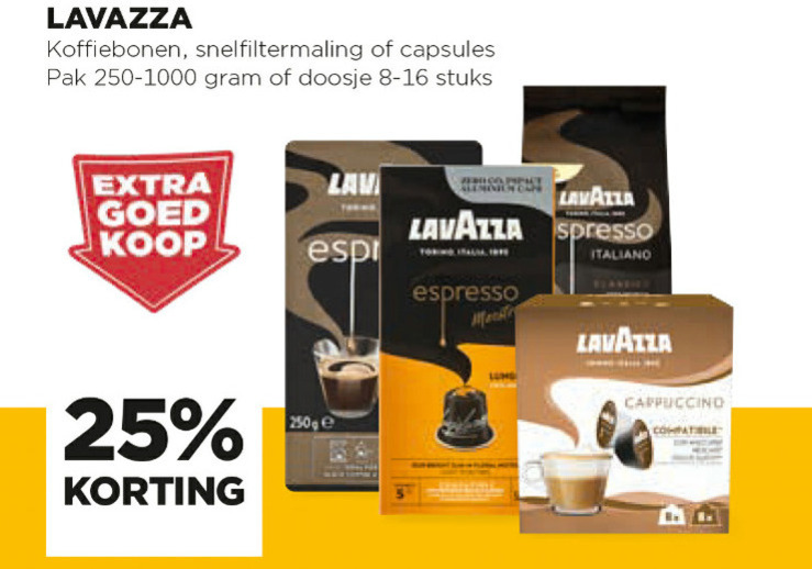 Lavazza   koffiecups, koffiebonen folder aanbieding bij  Jumbo - details