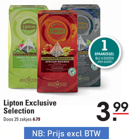 Lipton   thee folder aanbieding bij  Sligro - details