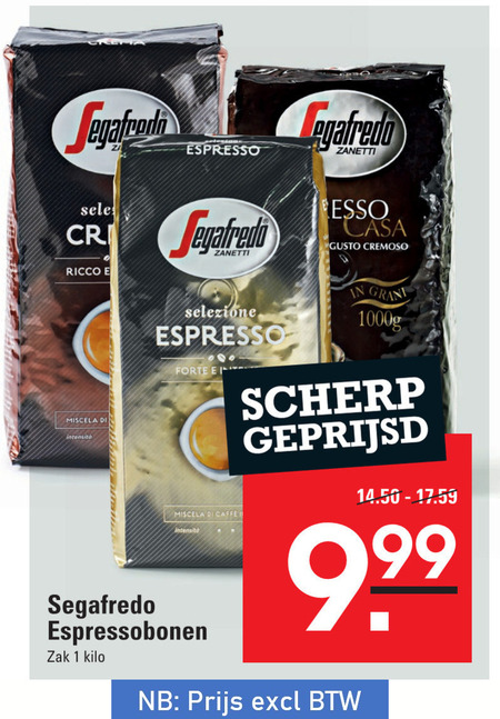 Segafredo   koffiebonen folder aanbieding bij  Sligro - details