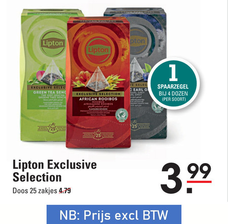 Lipton   thee folder aanbieding bij  Sligro - details