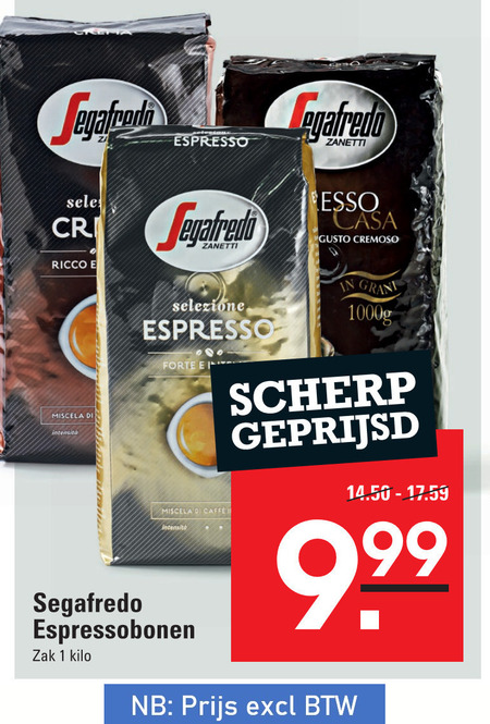 Segafredo   koffiebonen folder aanbieding bij  Sligro - details