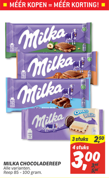 Milka   chocolade folder aanbieding bij  Dekamarkt - details