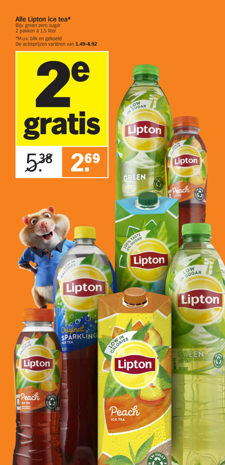 Lipton   ice tea folder aanbieding bij  Albert Heijn - details