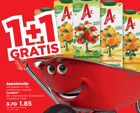 Appelsientje   fruitdrank folder aanbieding bij  Plus - details