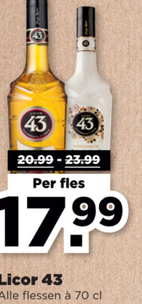 Licor 43   likeur folder aanbieding bij  Plus - details