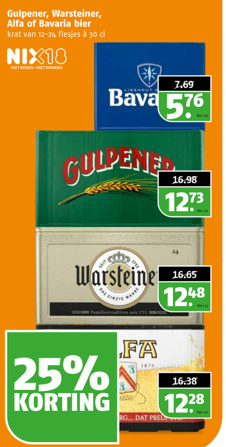 Alfa   krat bier folder aanbieding bij  Poiesz - details