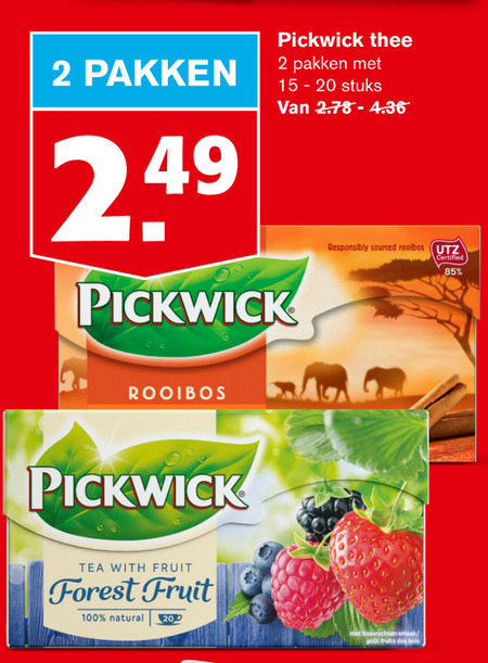 Pickwick   thee folder aanbieding bij  Hoogvliet - details