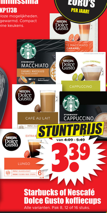 Starbucks   dolce gusto capsules folder aanbieding bij  Dirk - details