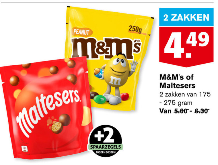 M en Ms   chocoladepindas, chocolade folder aanbieding bij  Hoogvliet - details