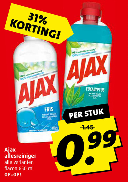 Ajax   allesreiniger folder aanbieding bij  Boni - details