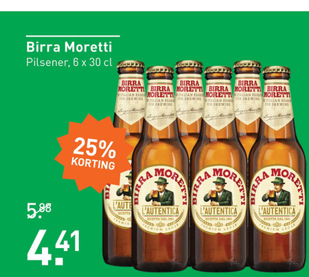 Birra Moretti   flesje bier folder aanbieding bij  Gall & Gall - details