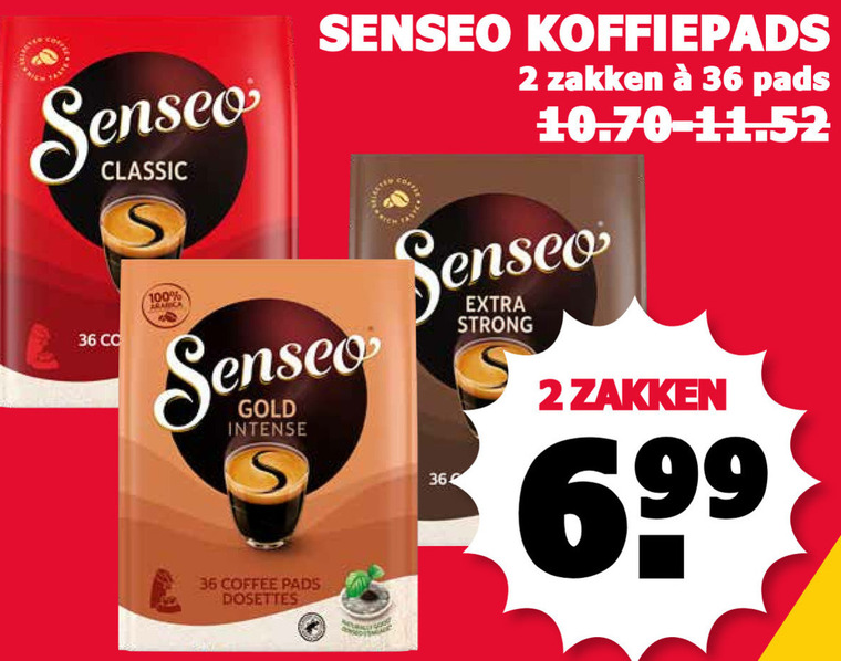 Douwe Egberts Senseo   koffiepad folder aanbieding bij  MCD Supermarkt Basis - details