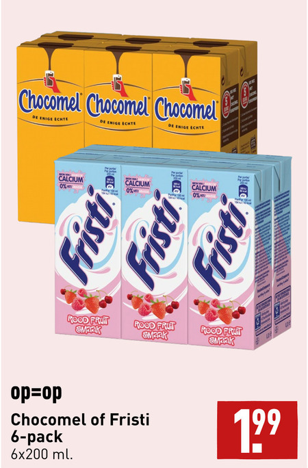 Fristi   chocolademelk, drinkyoghurt folder aanbieding bij  Aldi - details