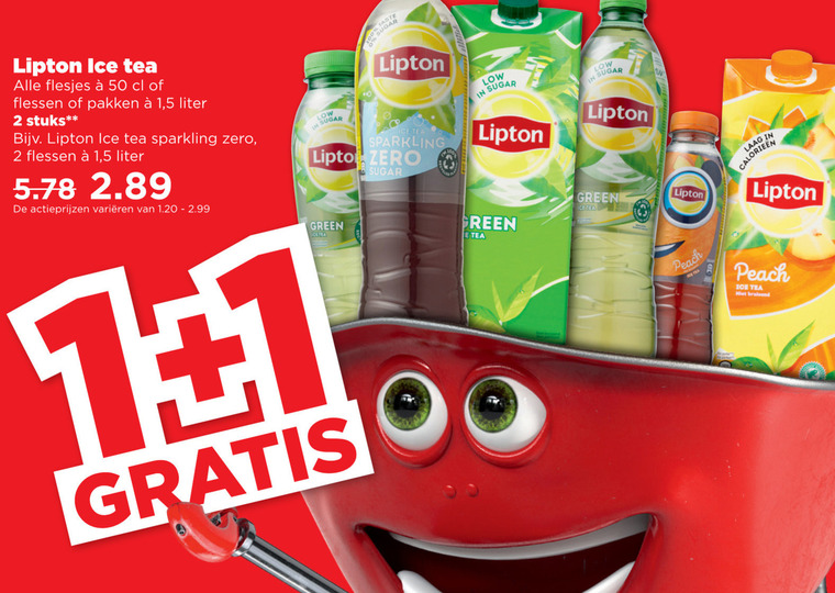 Lipton   ice tea folder aanbieding bij  Plus - details