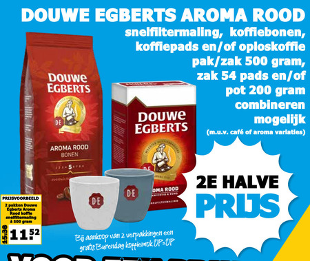 Douwe Egberts   koffiebonen, koffie folder aanbieding bij  Boons Markt - details