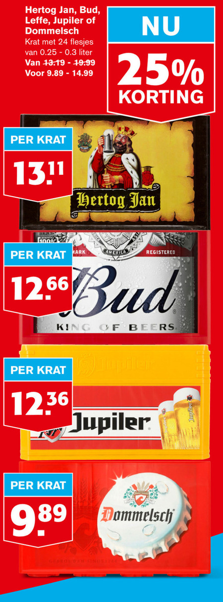 Bud   krat bier folder aanbieding bij  Hoogvliet - details