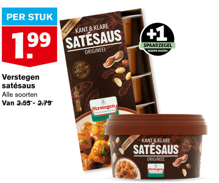 Verstegen   satesaus folder aanbieding bij  Hoogvliet - details